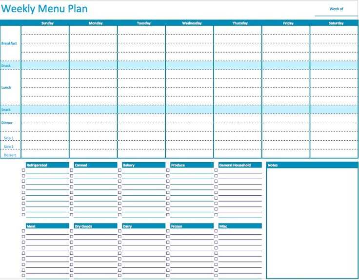 numbers weekly calendar template