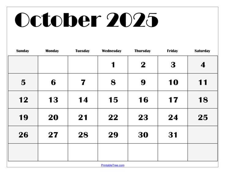 october 2025 calendar templates