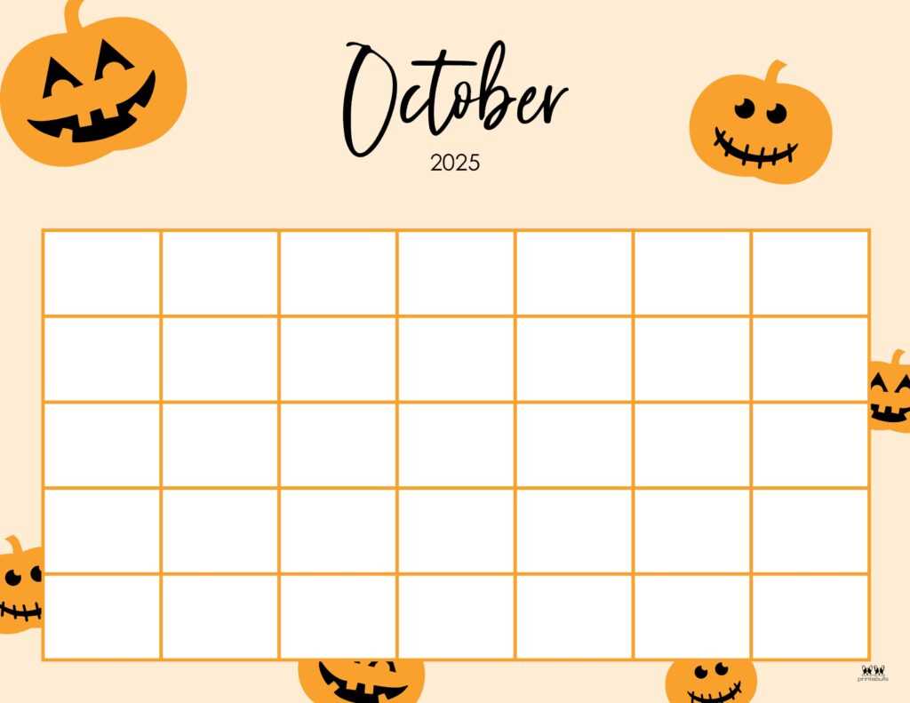 october 2025 monthly calendar template