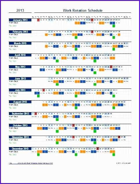 on call rotation calendar template