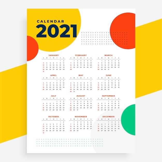 one year calendar template