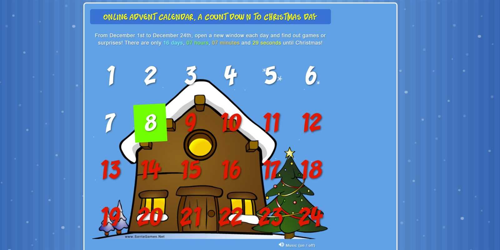 online advent calendar template