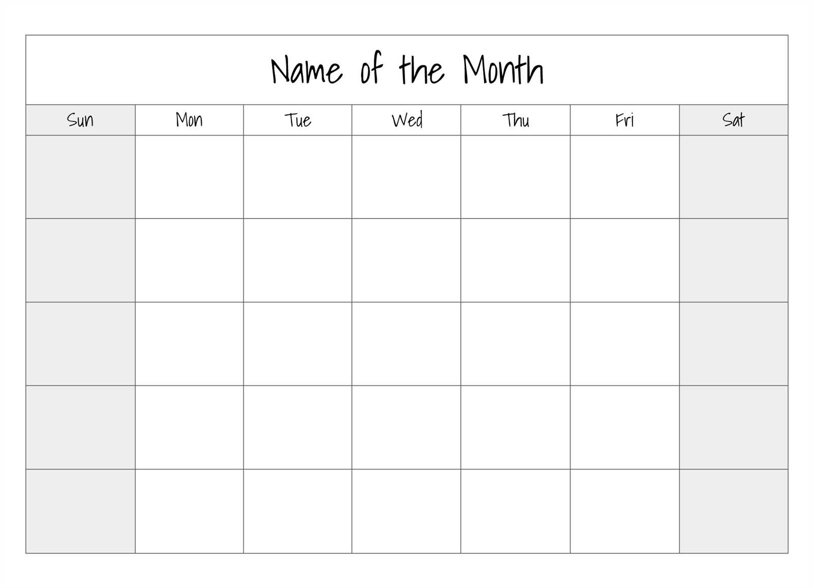 online blank calendar template