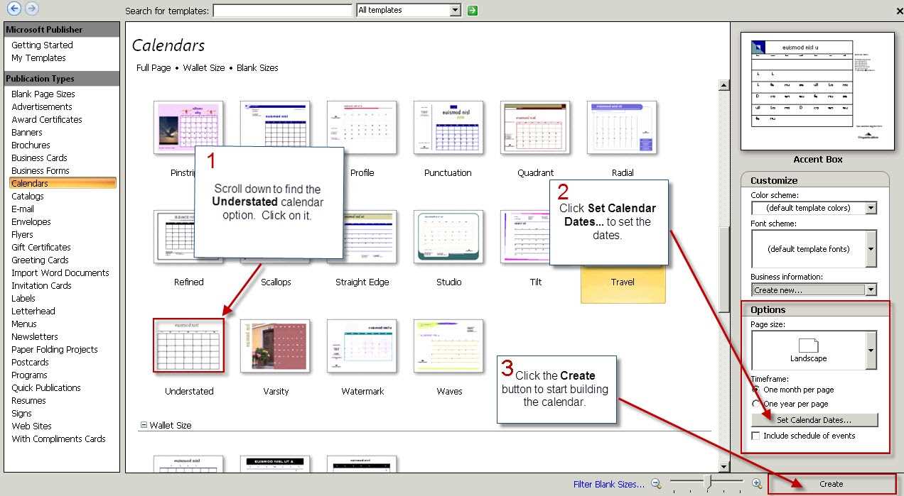 open office calendar template