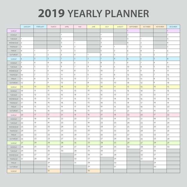 open office yearly calendar template