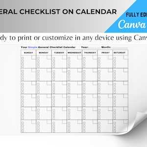 orientation calendar template