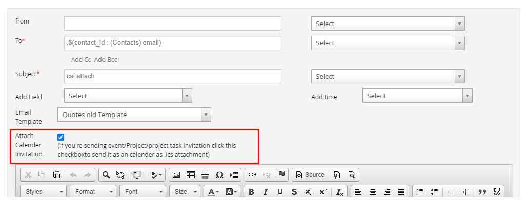 outlook calendar event template