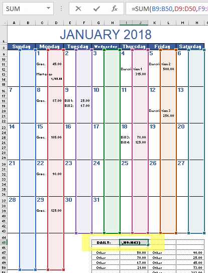 pay calendar template