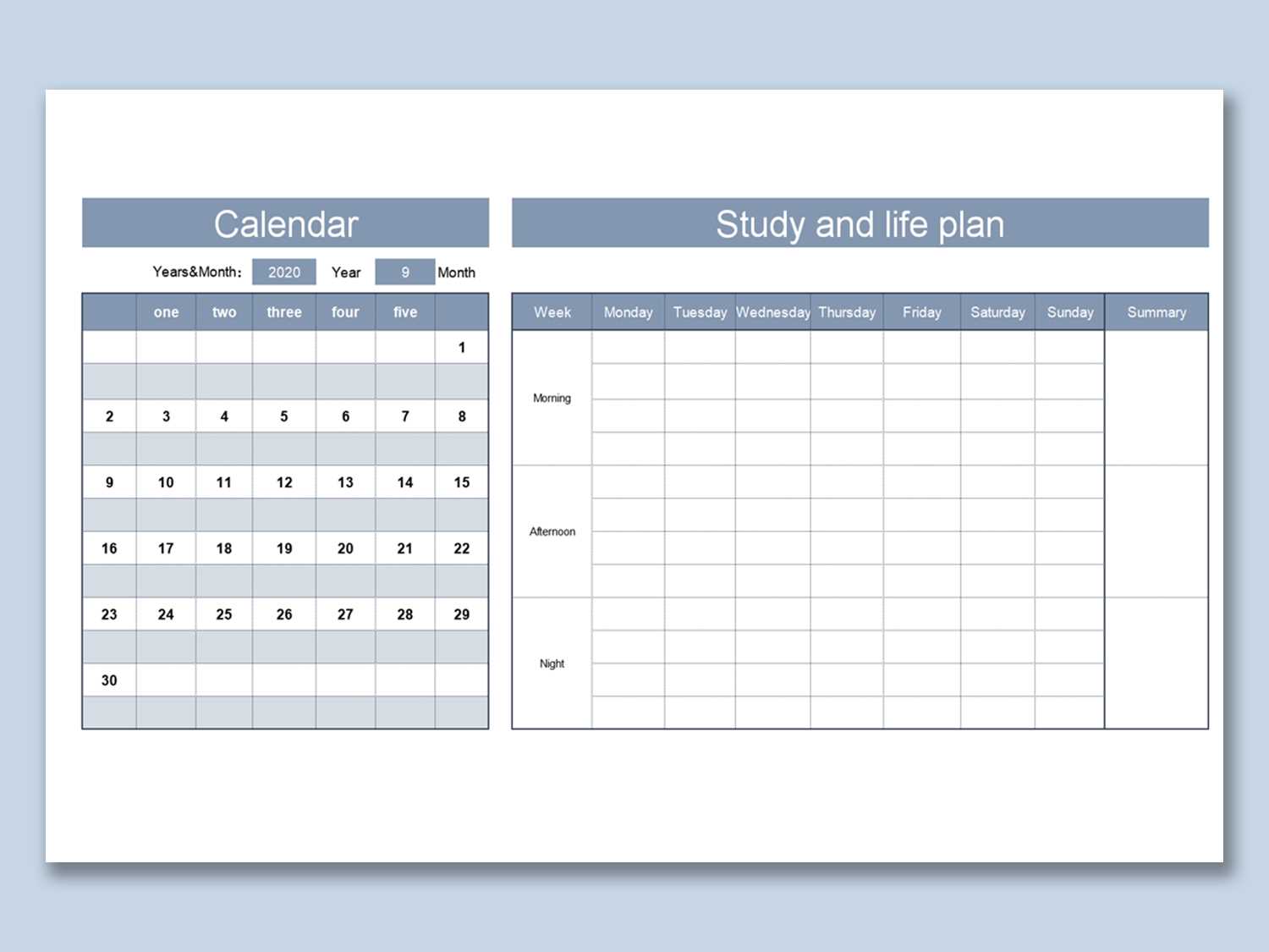 perpetual calendar template