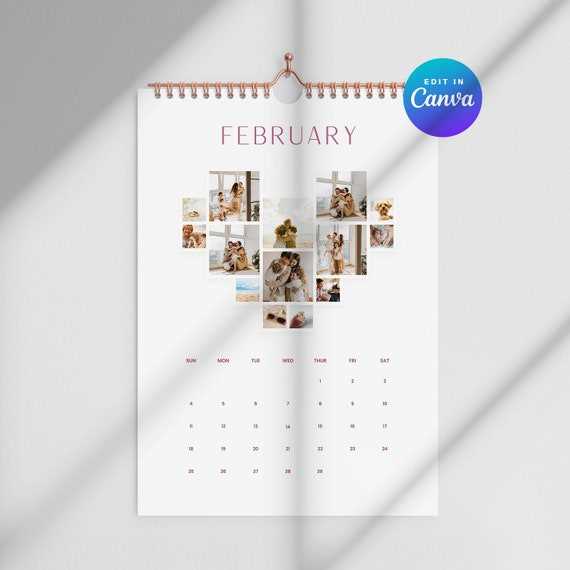 personalized photo calendar template