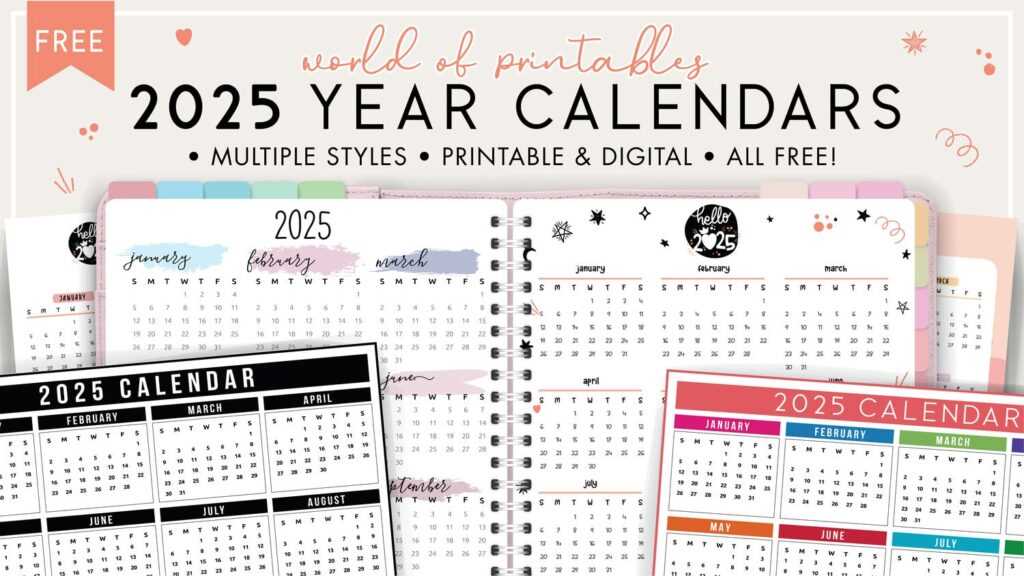 photo calendar templates 2025