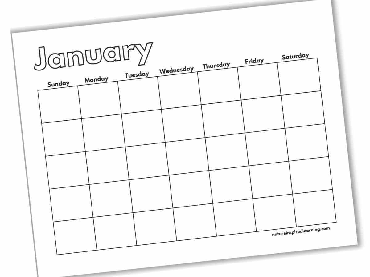 picture calendar template