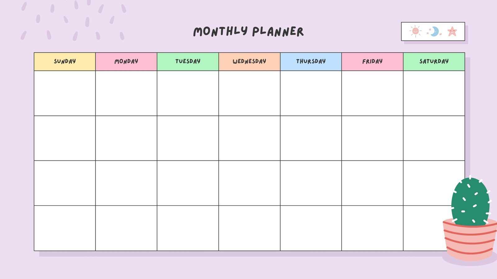 picture calendar template