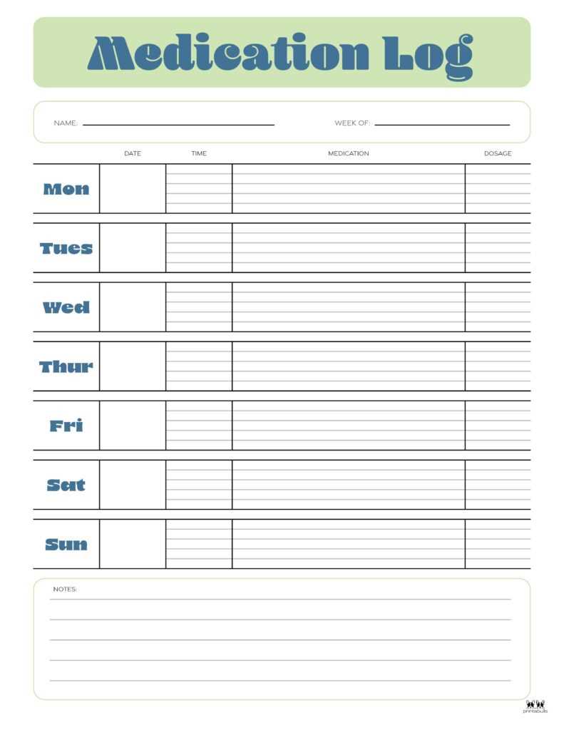 pill calendar template