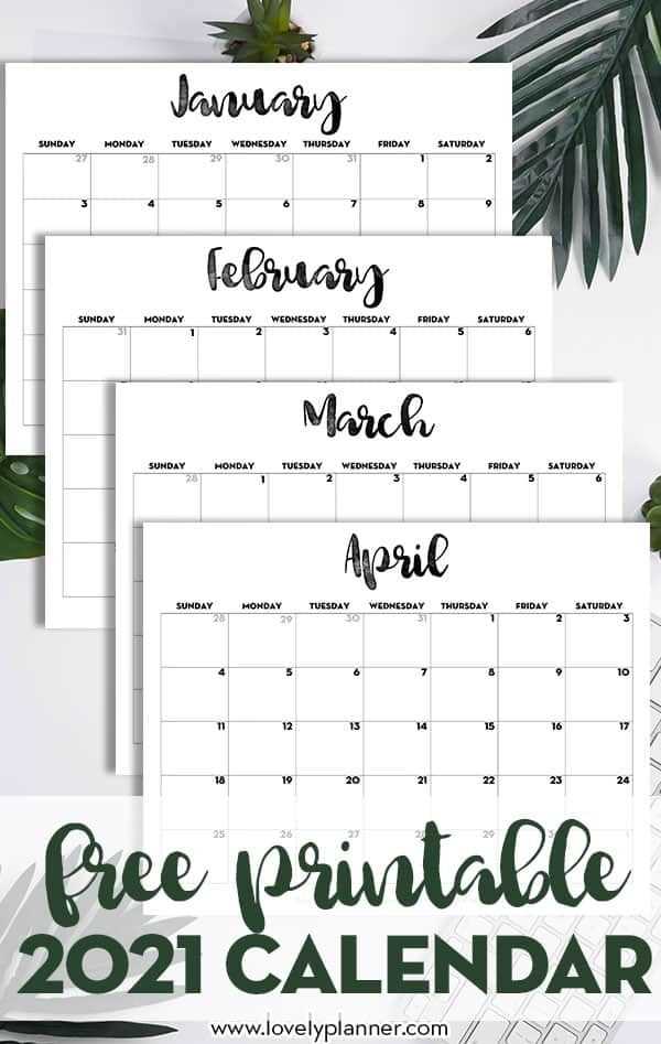 pinterest calendar template