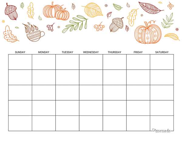 plain calendar template