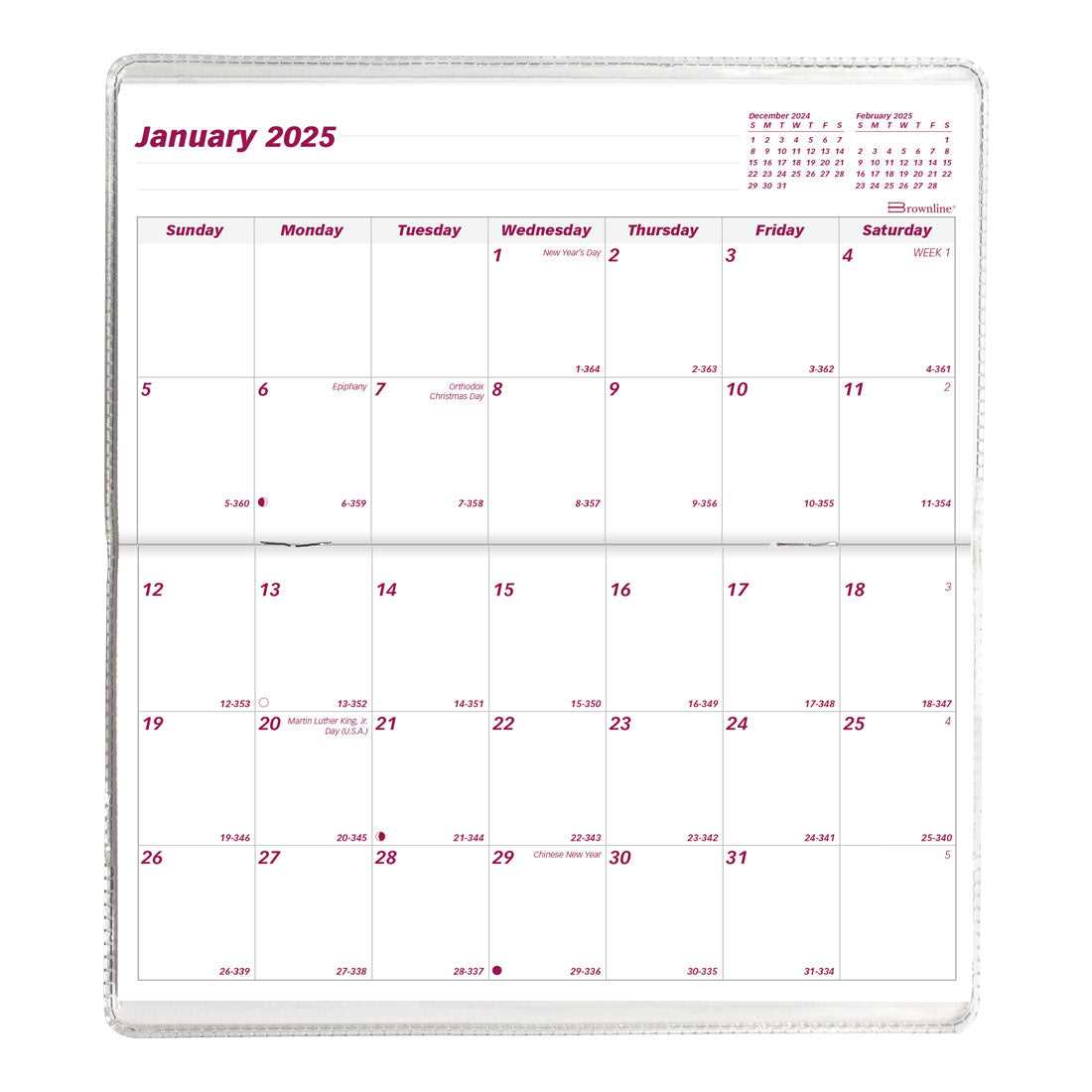 pocket calendar template 2025