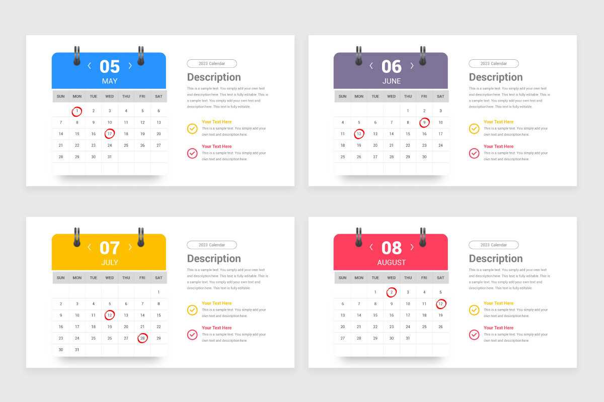 powerpoint calendar slide template