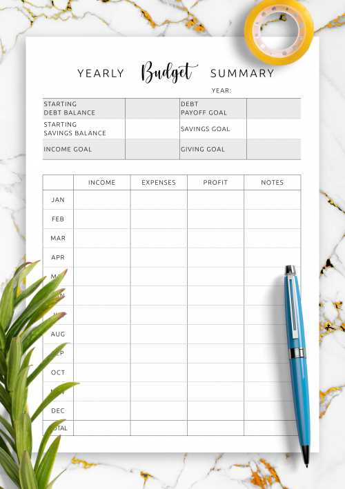 printable budget calendar template