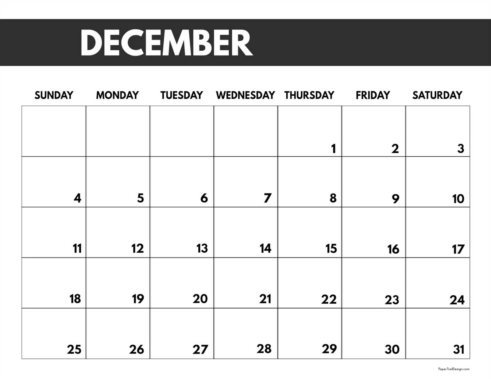 printable monthly calendar template free