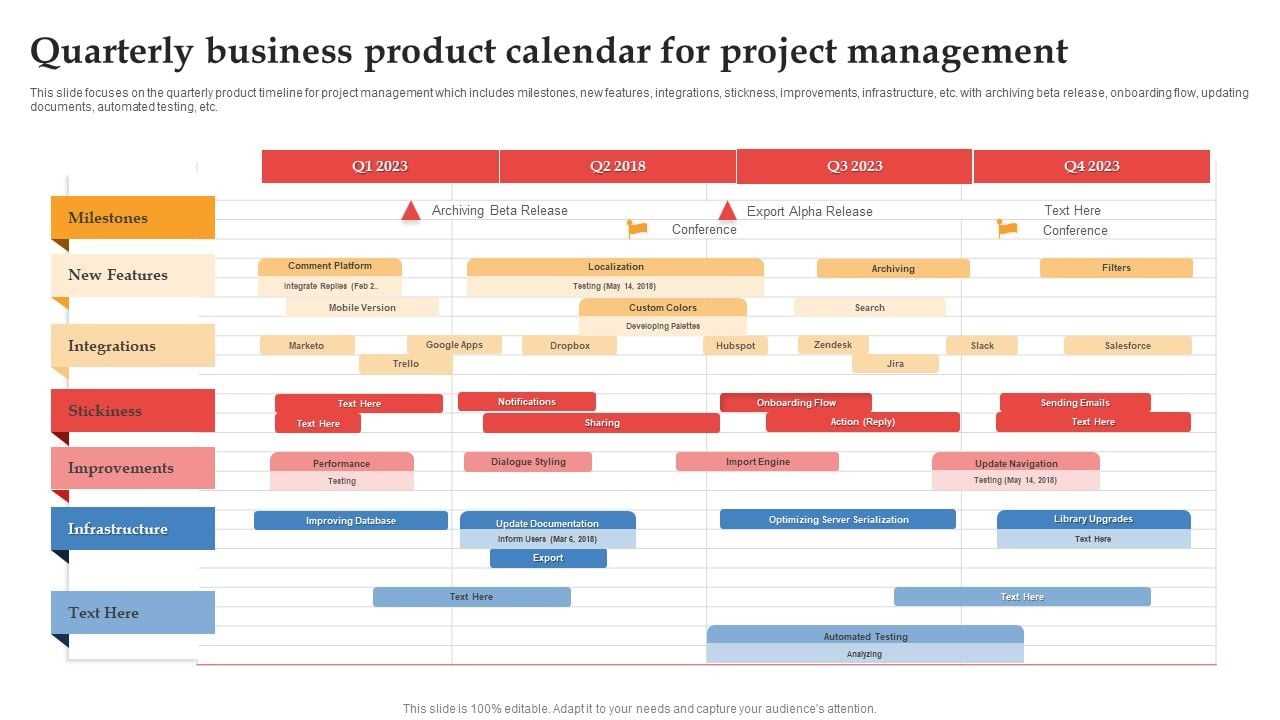 product development calendar template