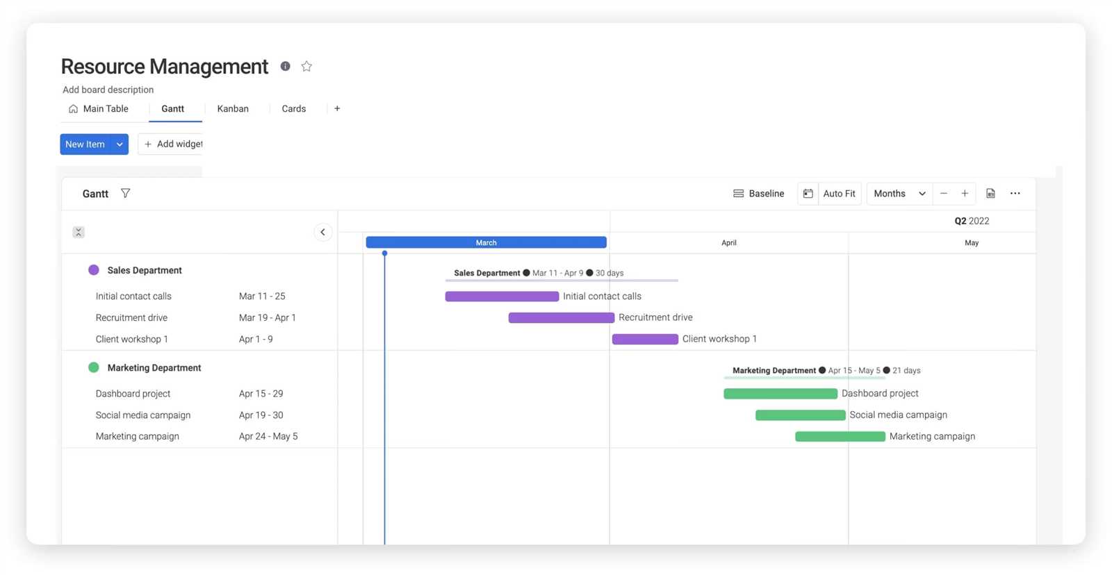 project calendar template