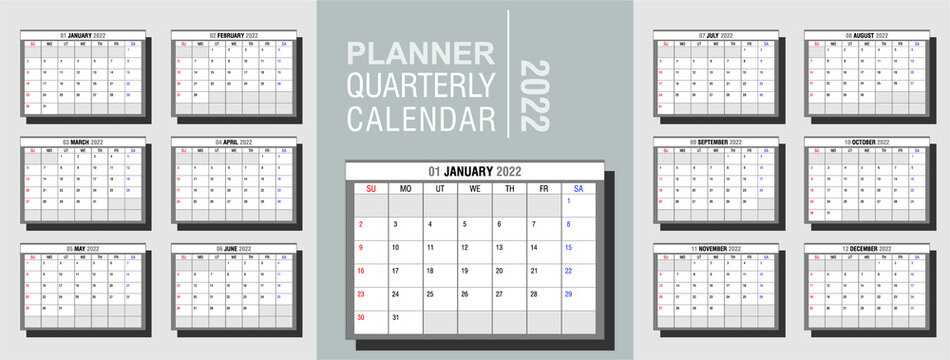 quarterly calendar template