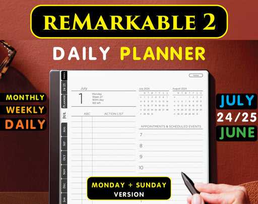 remarkable calendar template 2025 free