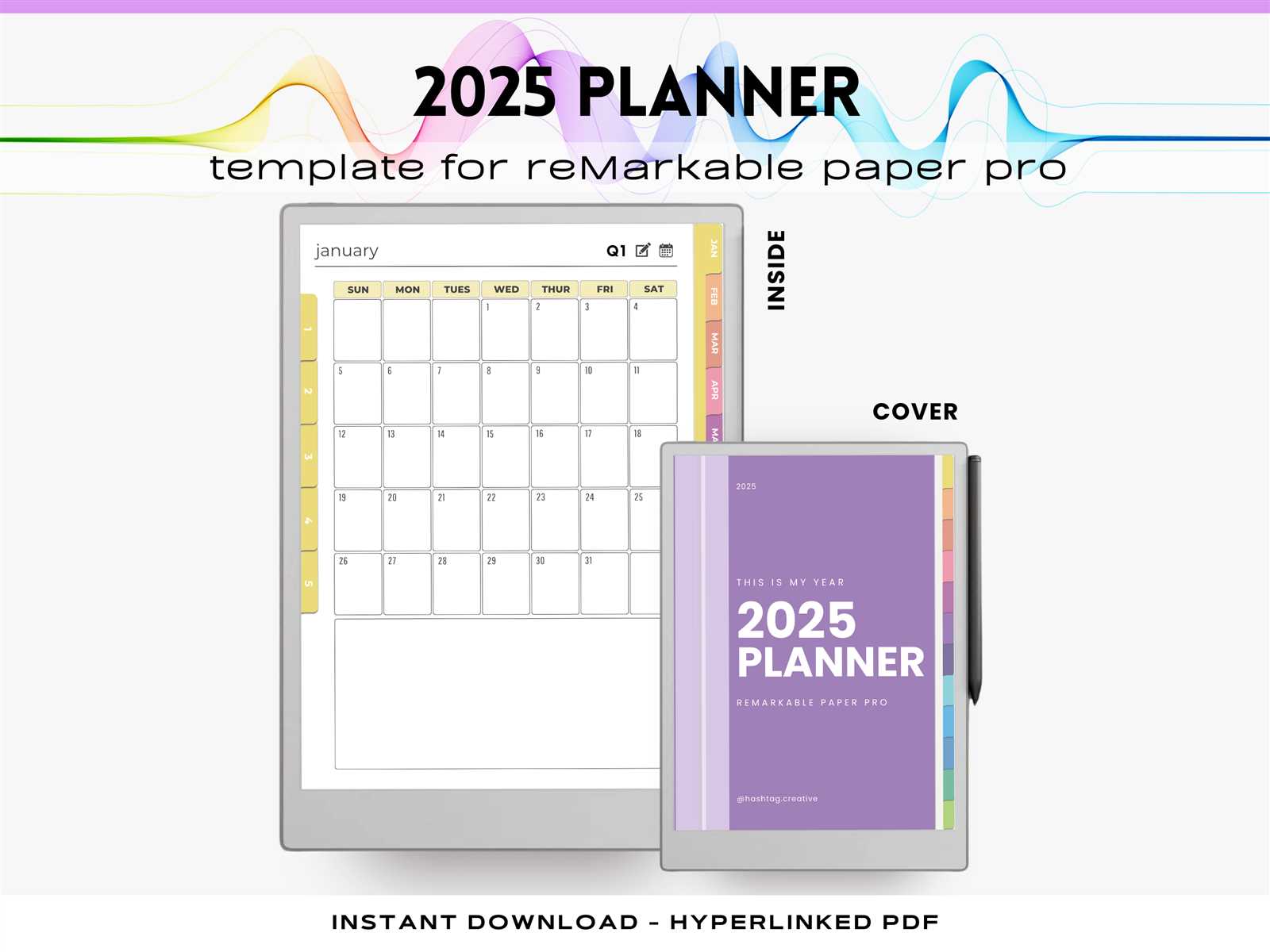 remarkable calendar template 2025 free