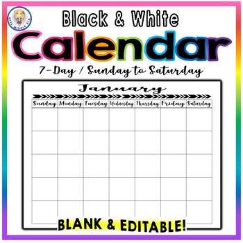 saturday through friday calendar template