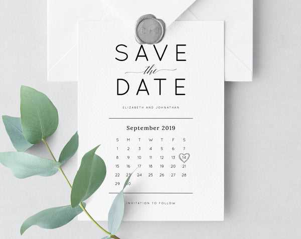 save the date calendar template