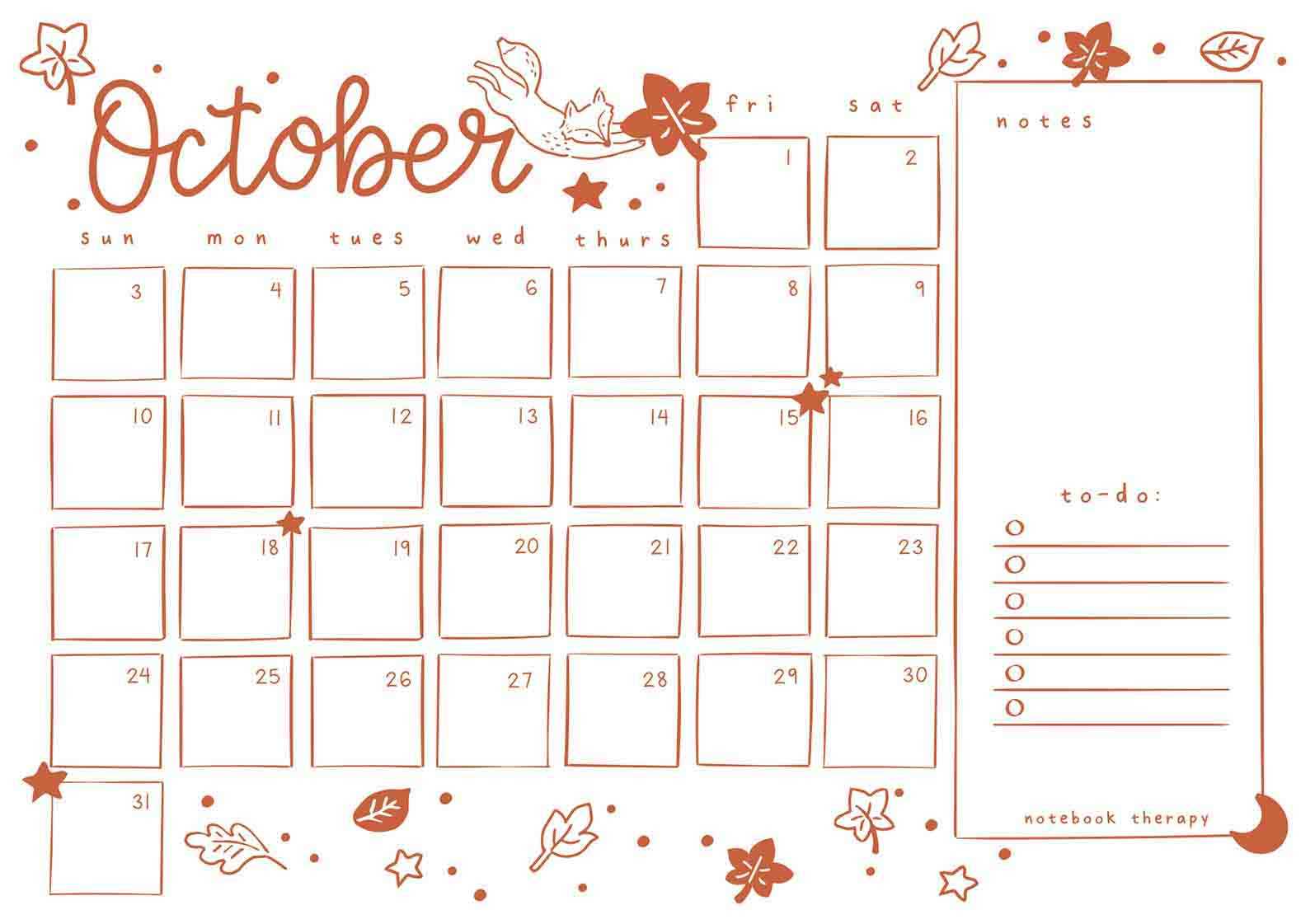 scrapbook calendar template