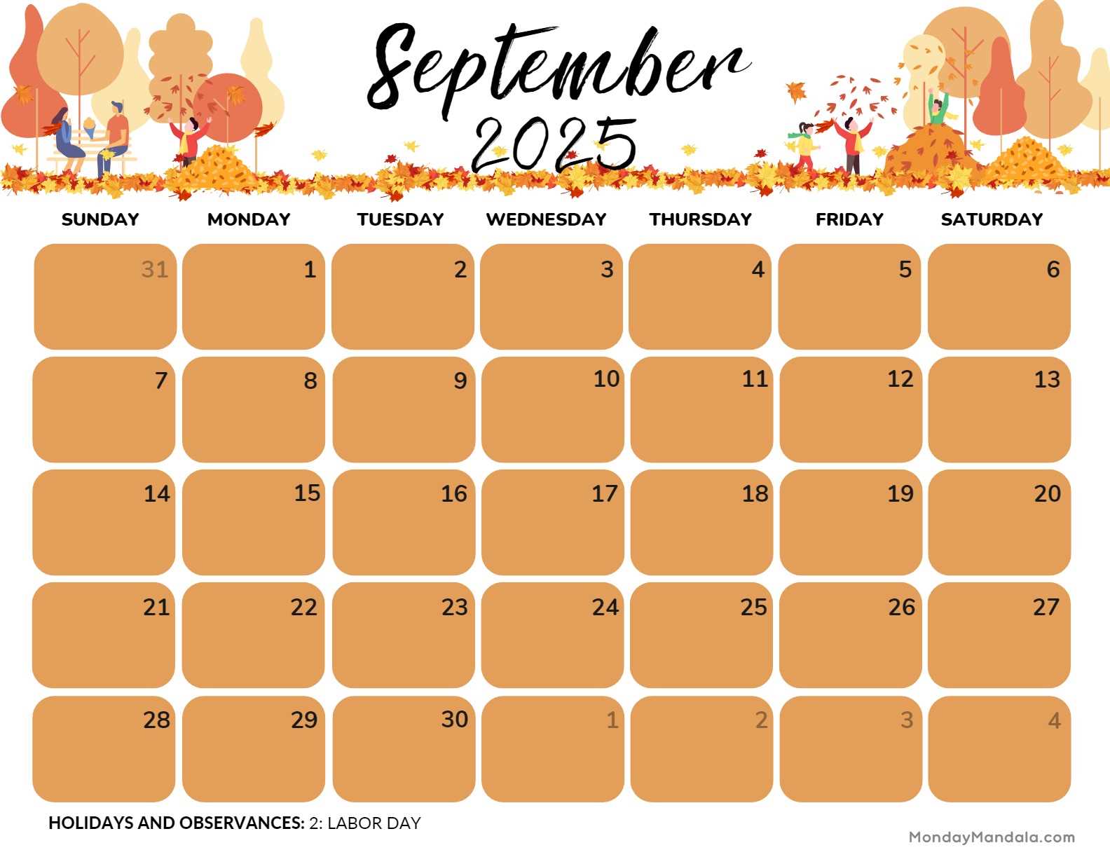 september calendar 2025 template