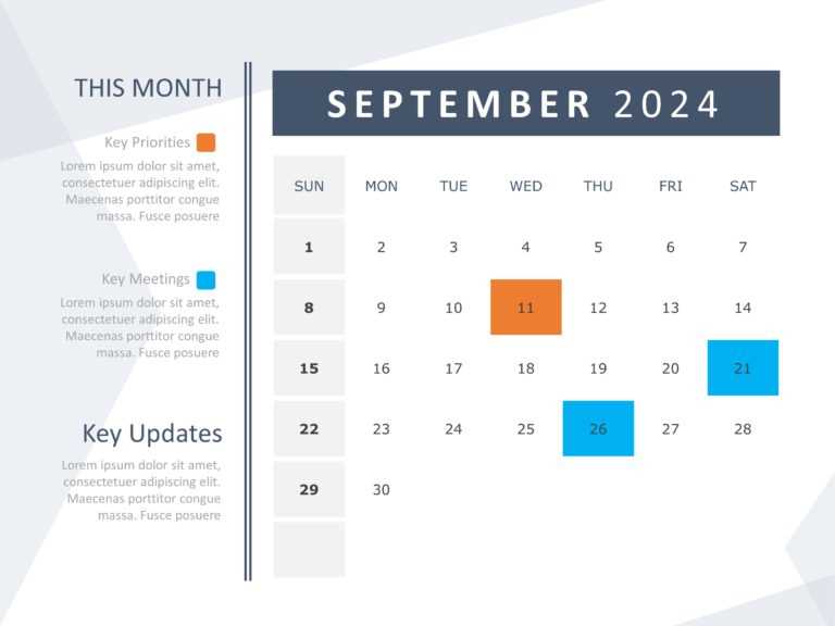 september calendar template editable