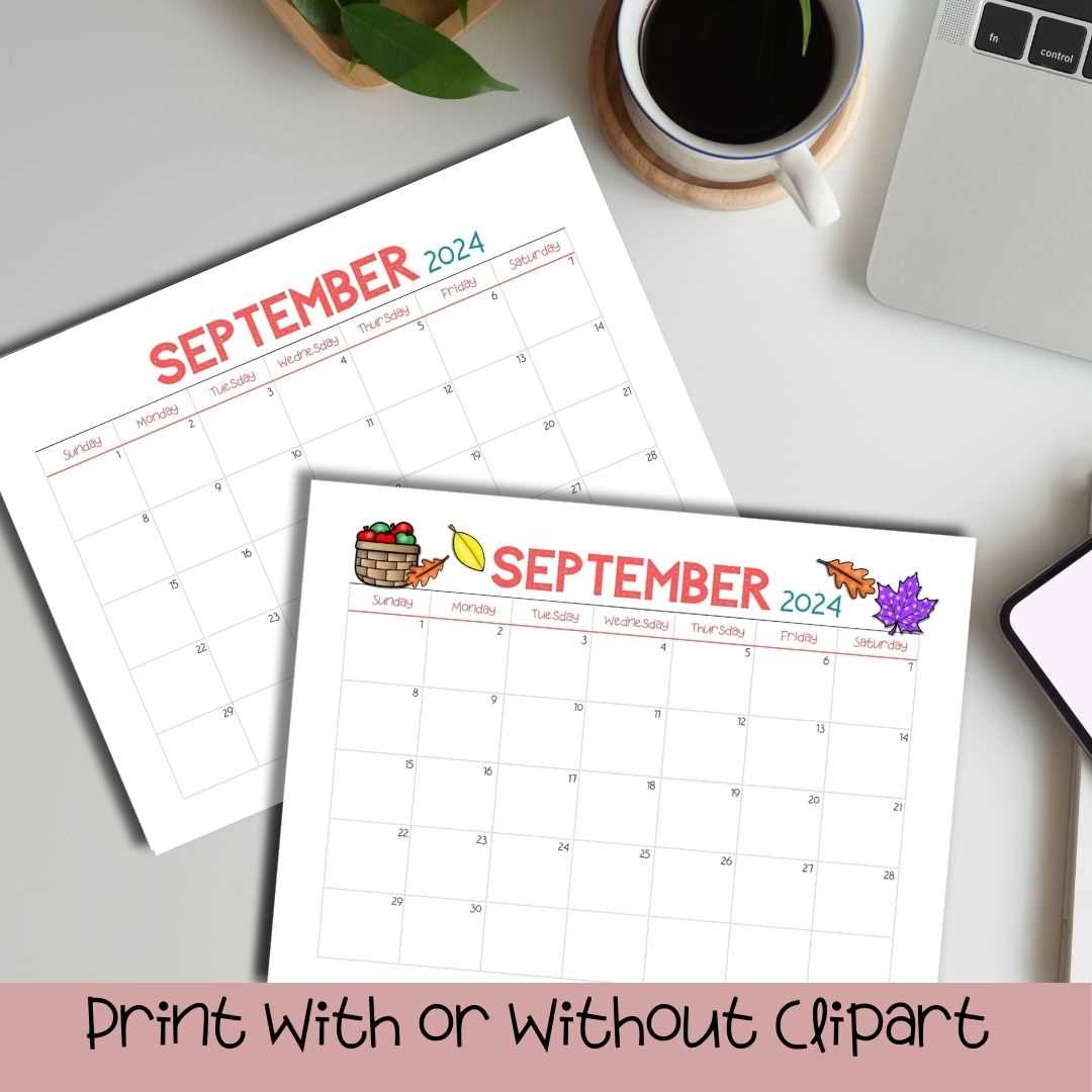 september calendar template editable