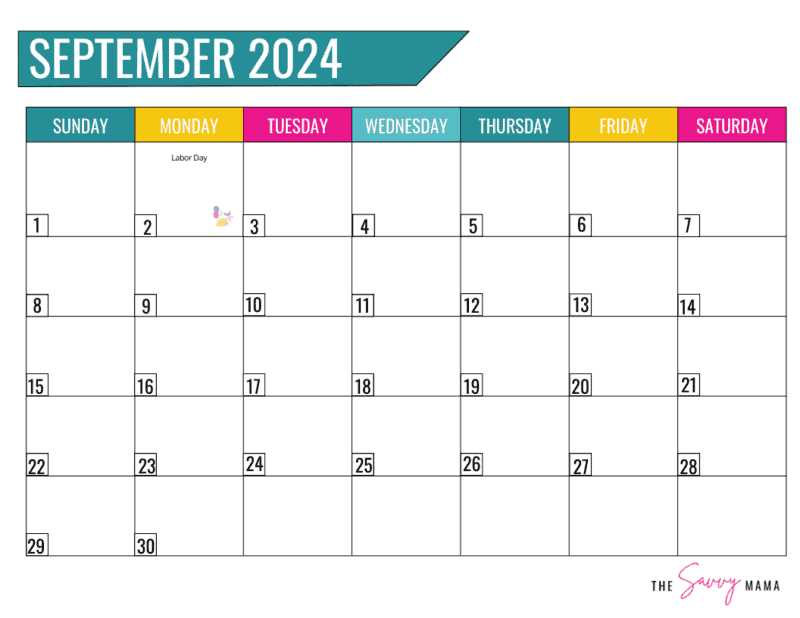 september calendar template free