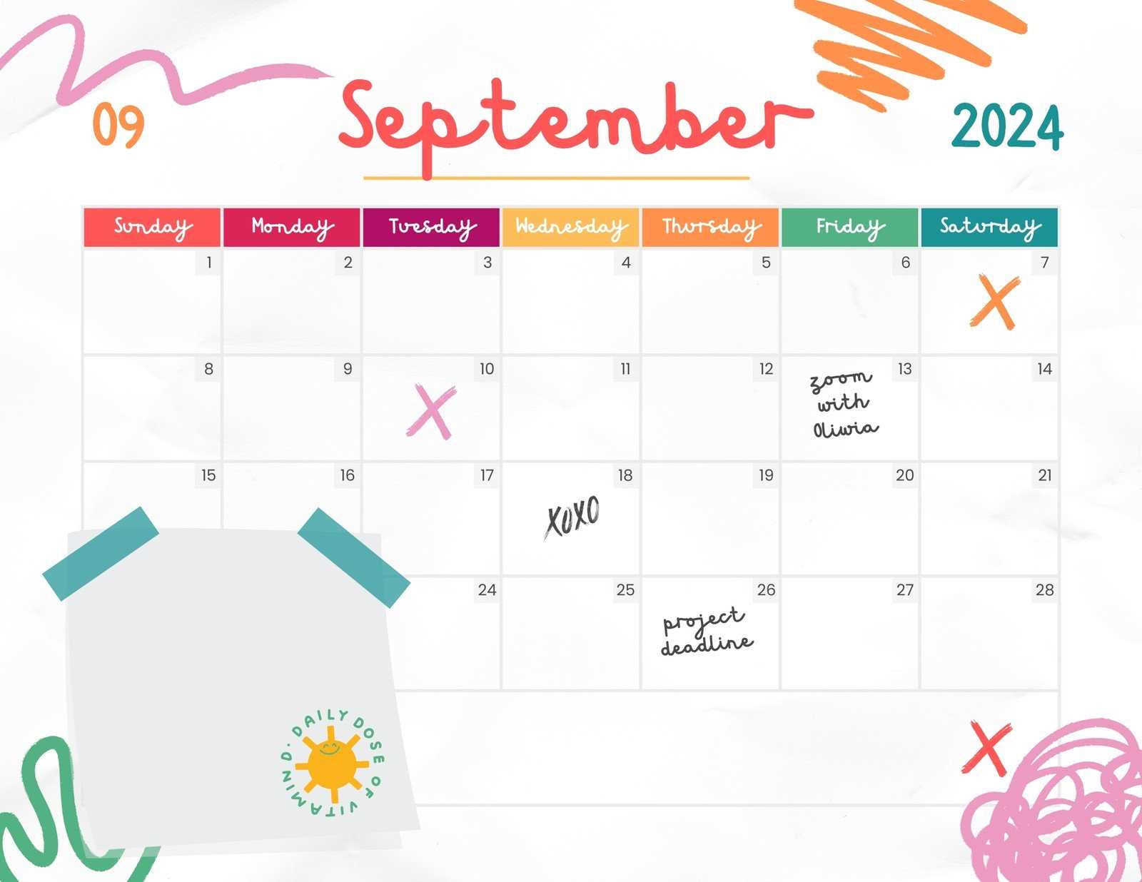 september calendar template free