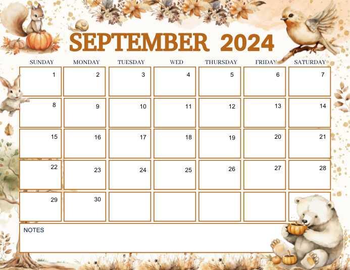 september calendar template free