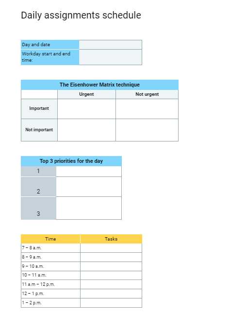 seven day calendar template