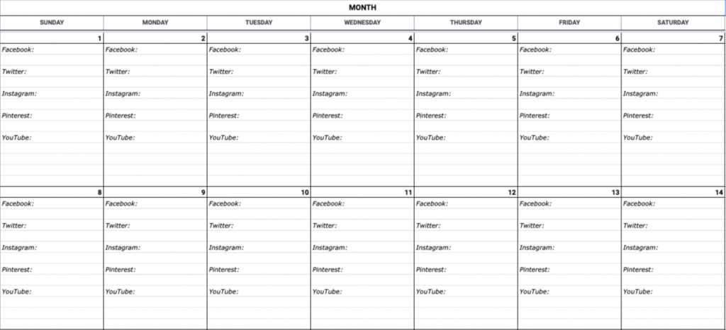 shareable calendar template