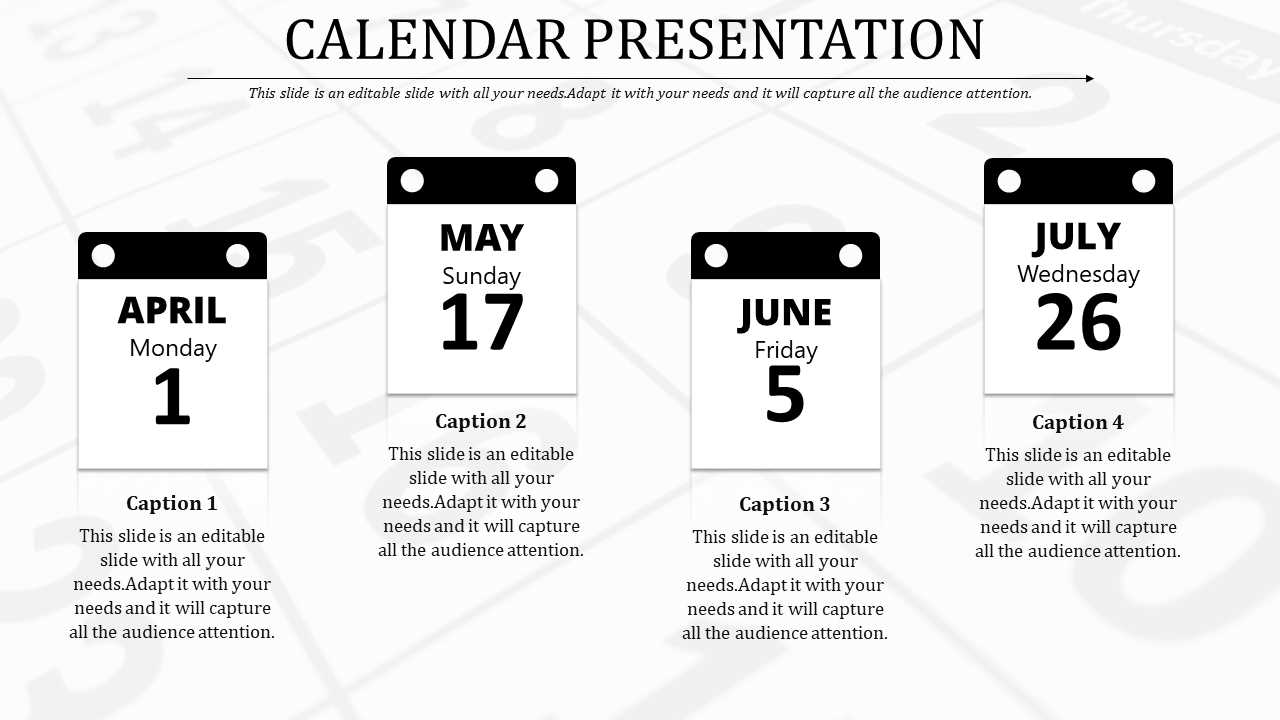 slides calendar template