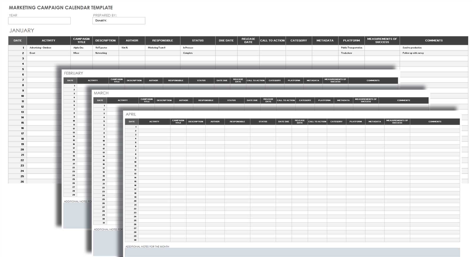 smartsheet calendar template