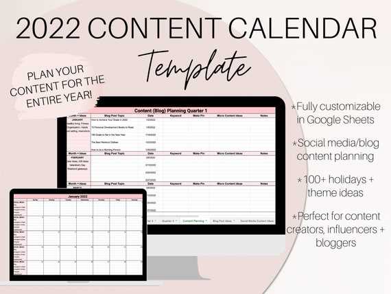 social media calendar planning template