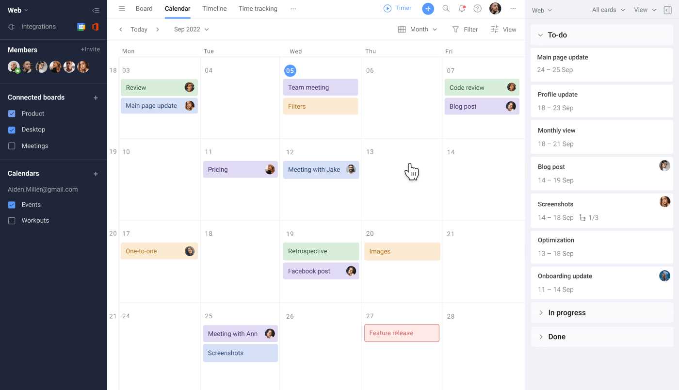 social media calendar template trello