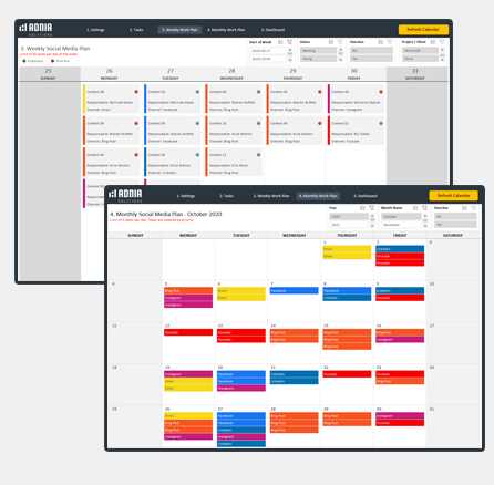 social media calender template