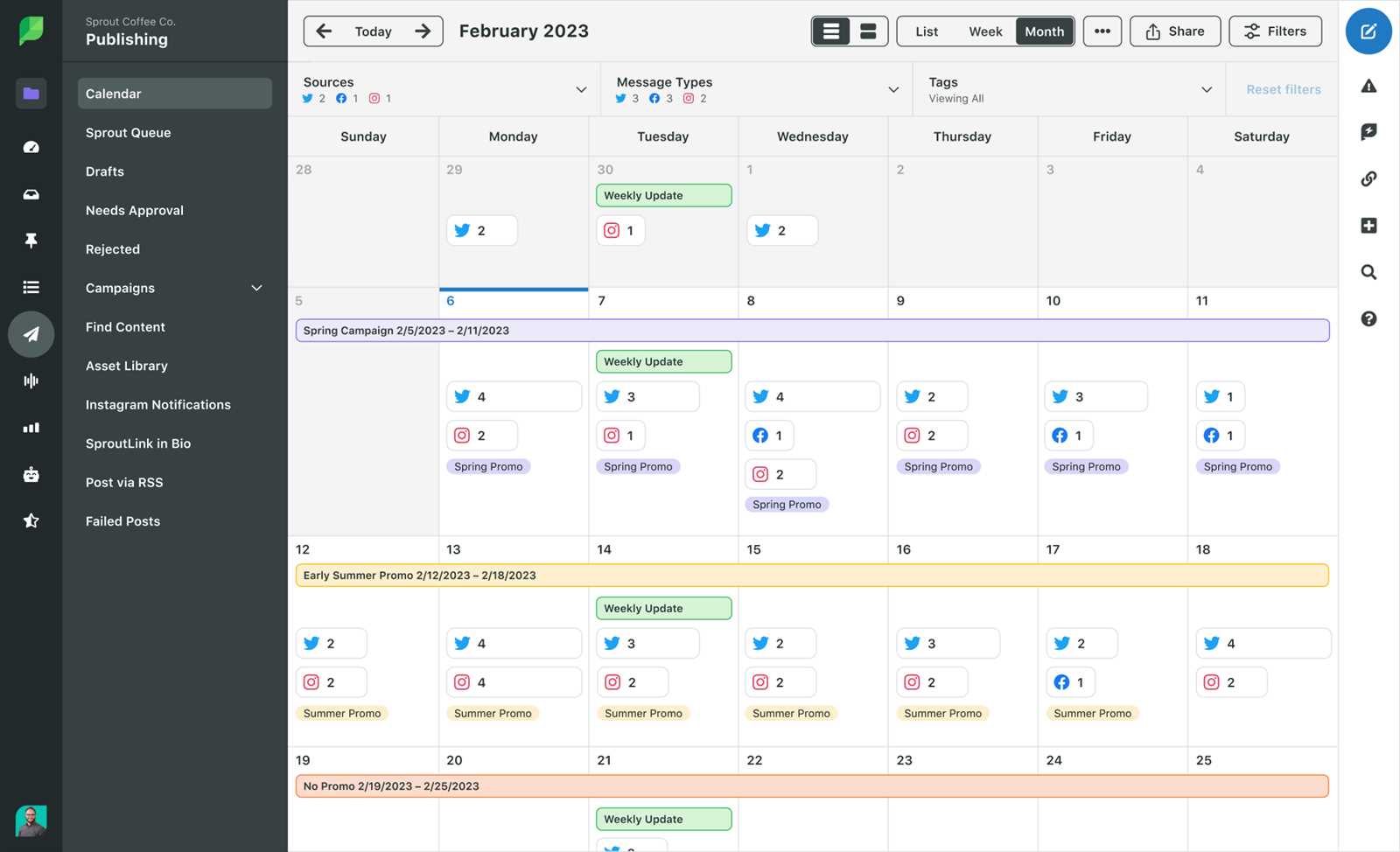 social media monthly calendar template