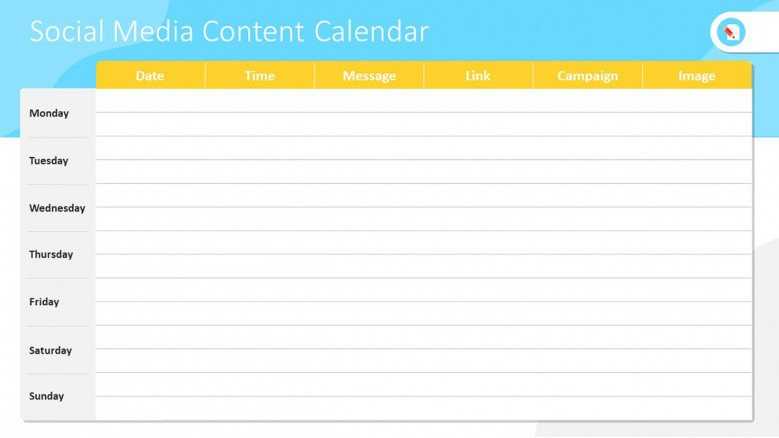 social media publishing calendar template