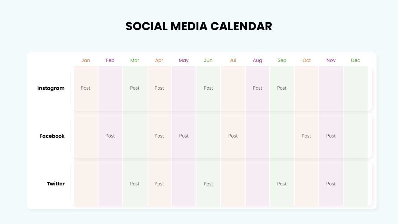 social media weekly calendar template