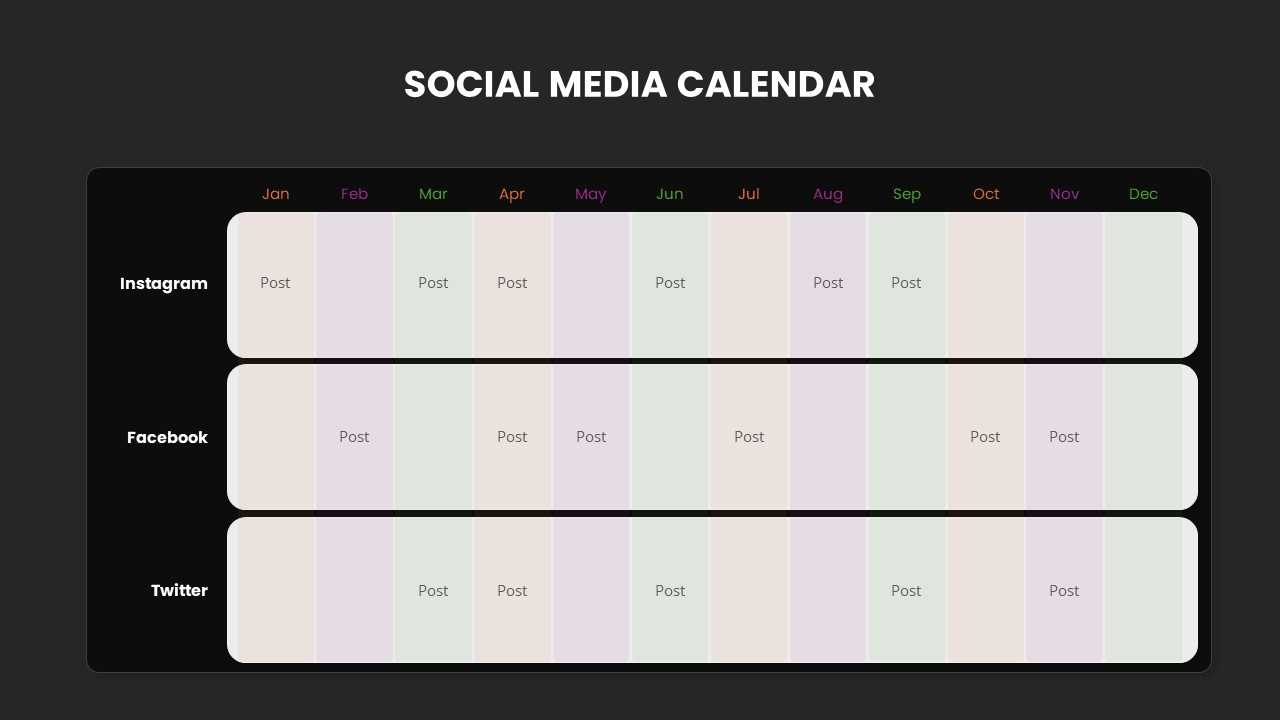 social media weekly calendar template