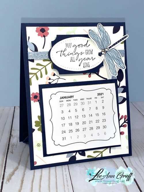 stampin up calendar template